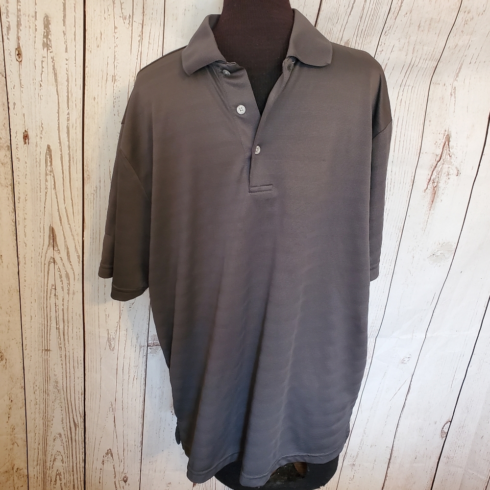 PGA Tour men's polo shirt gray size Large